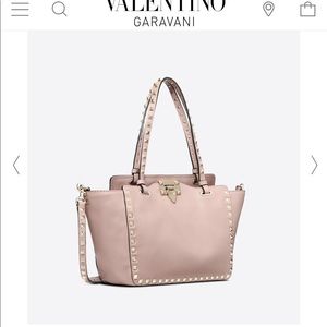 Valentino Garavani Rockstud small tote calfskin
